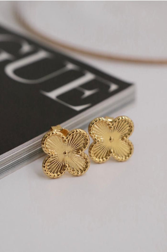 Gold Clover Earrings