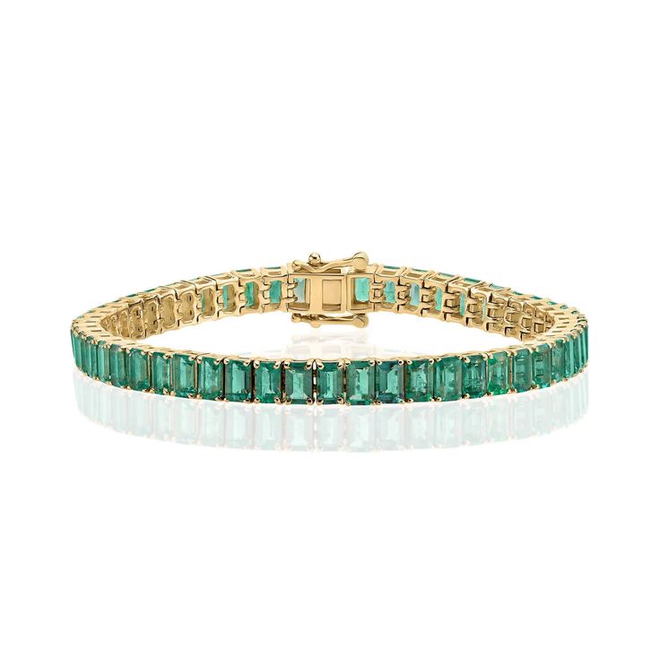 Green Stone Tennis Bracelet