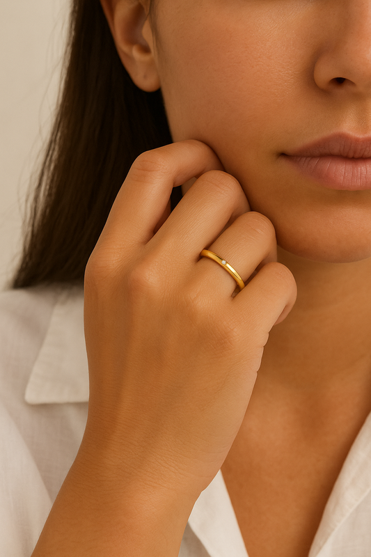 Smooth Thin Stacking Ring