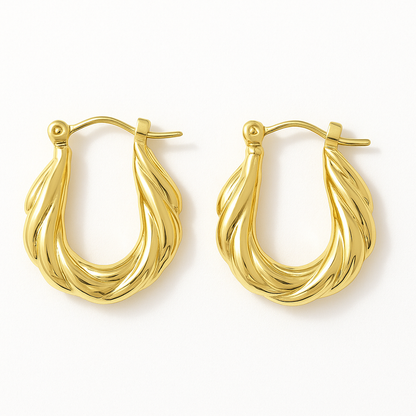 Gold Lotus Earring