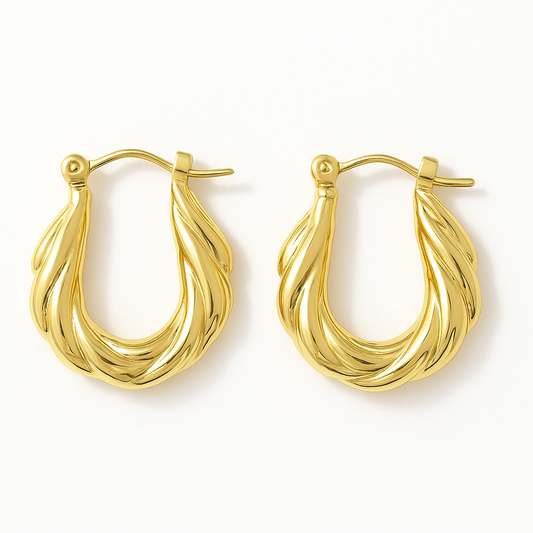 Gold Lotus Earring