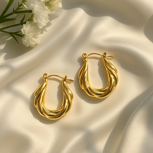 Gold Lotus Earring
