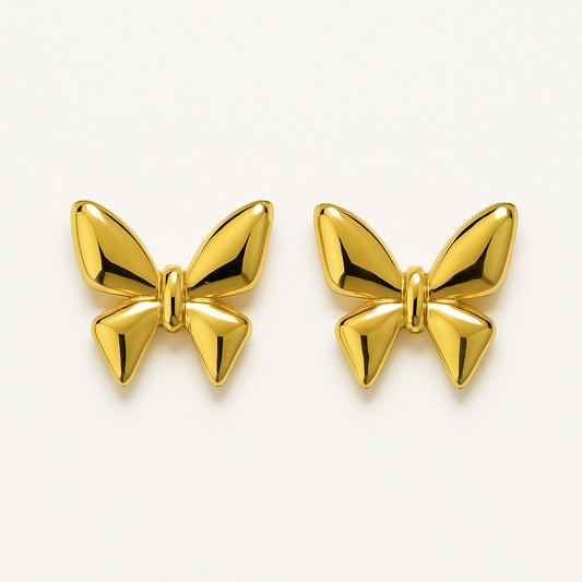 Gold Butterfly Studs