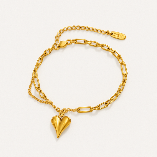 Double Layer Heart Bracelet