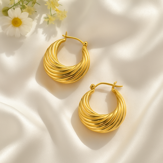 Golden Hoop Earrings