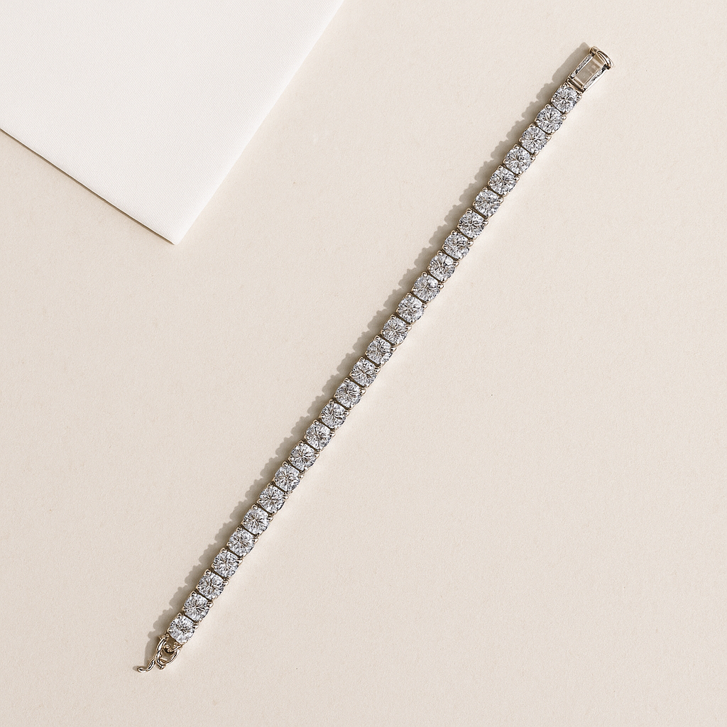 Silver tennis bracelet