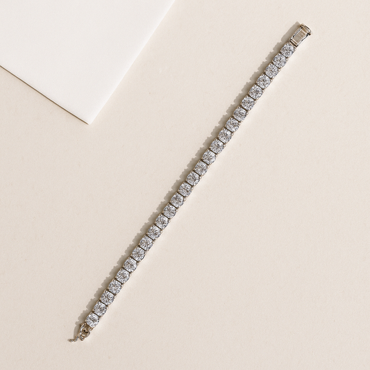 Silver tennis bracelet