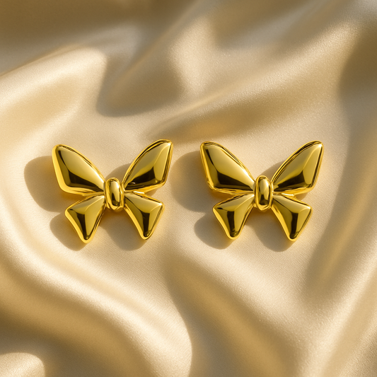 Gold Butterfly Studs