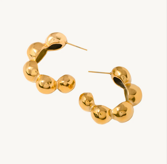 Golden Glow Hoops