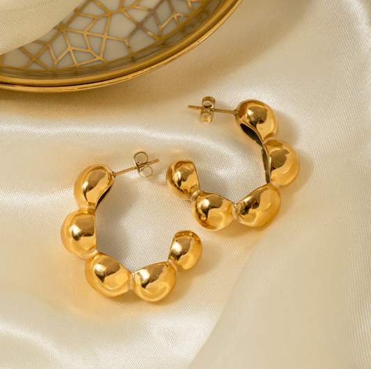 Golden Glow Hoops