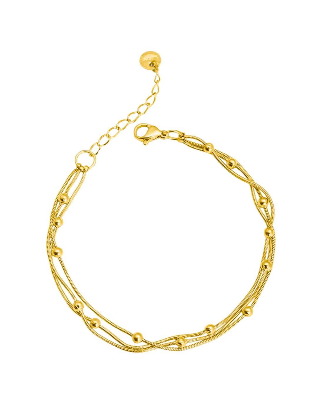 3 layered gold bracelet