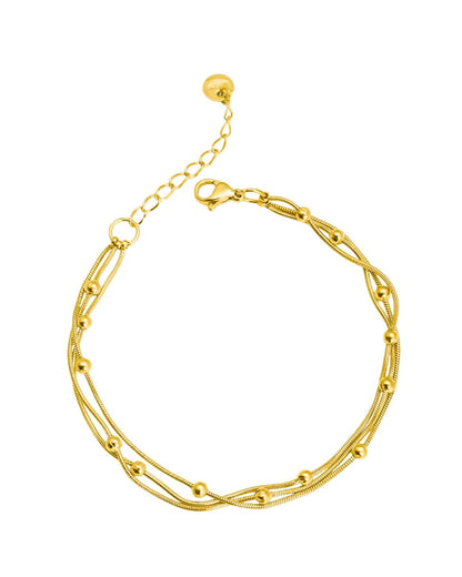 3 layered gold bracelet