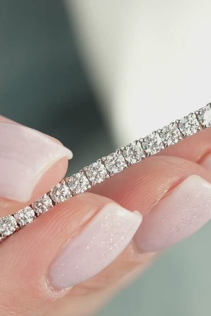 Silver tennis bracelet