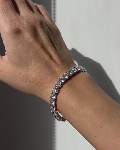 Silver tennis bracelet